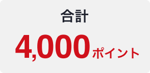 合計 4,000ポイント