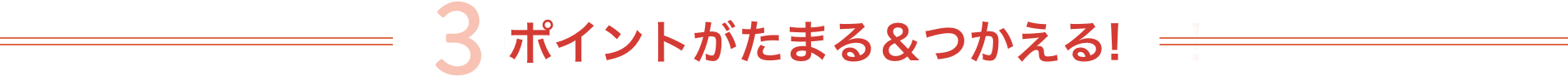 ポイントがたまる&つかえる!